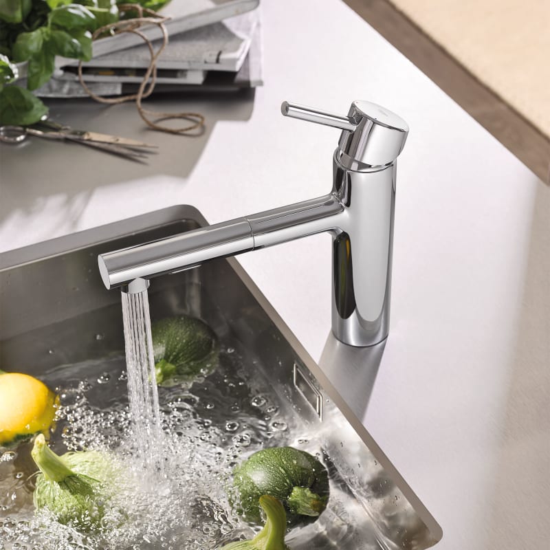 Grohe 3145c1 Supersteel Concetto Pull