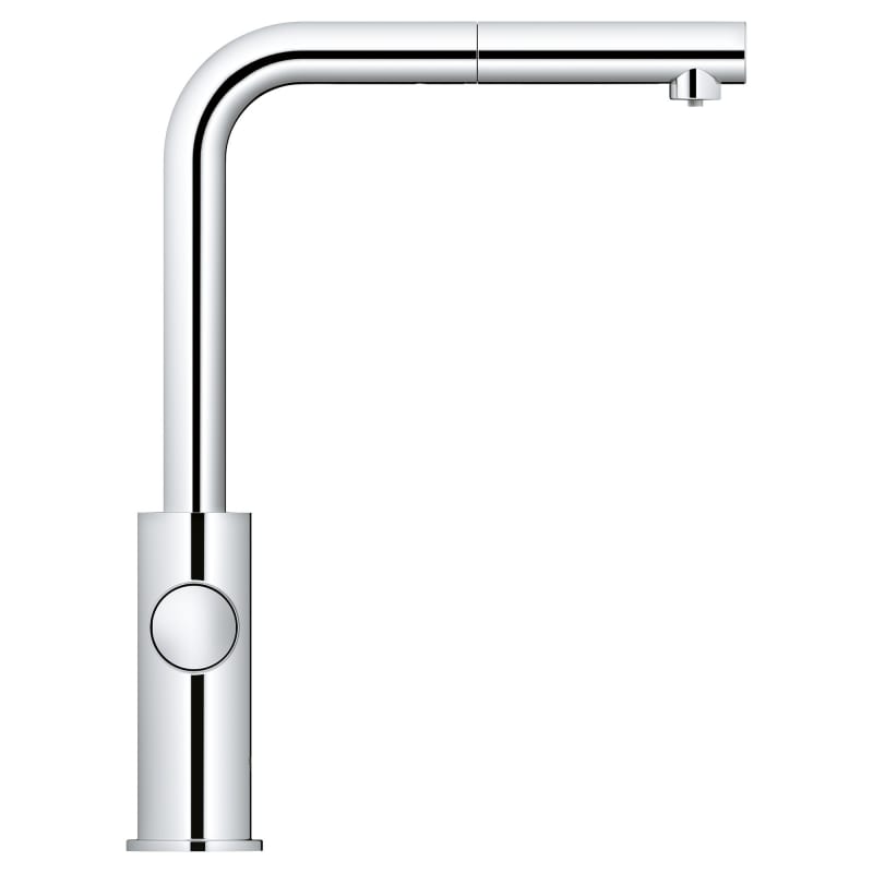 Grohe 31608DC2 SuperSteel Blue 1.75 GPM Single Hole Pull Out Kitchen Faucet  for Chilled and Sparkling Water 