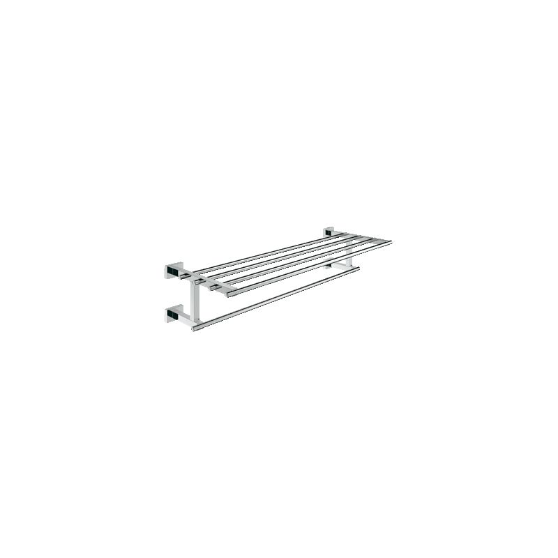 Grohe 40512001 Starlight Chrome Essentials Cube 22 Towel Rack with Integrated Towel Bar FaucetDirect