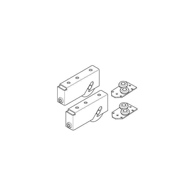 Hafele 403 50 941 N A Woodflex 80 Sliding Door Hardware Set For