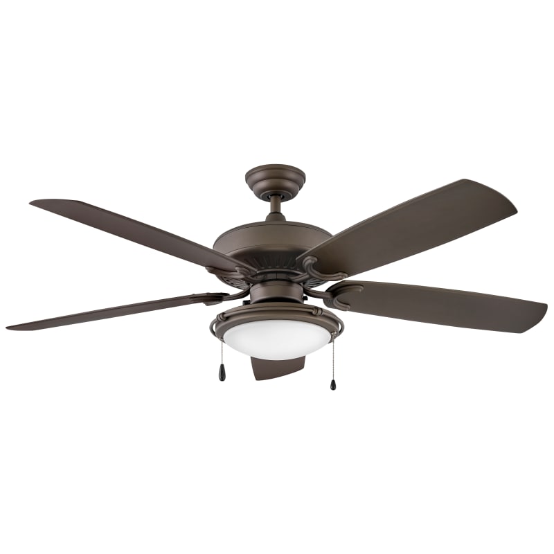 Hinkley Lighting 901660FMM NWA Metallic Matte Bronze Oasis 60 5 Blade Indoor Outdoor Ceiling Fan LightingDirect