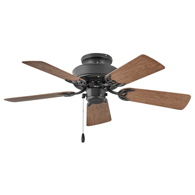 Hinkley Lighting 901836FMB NWA Matte Black Cabana 36 5 Blade Indoor Outdoor Ceiling Fan LightingDirect