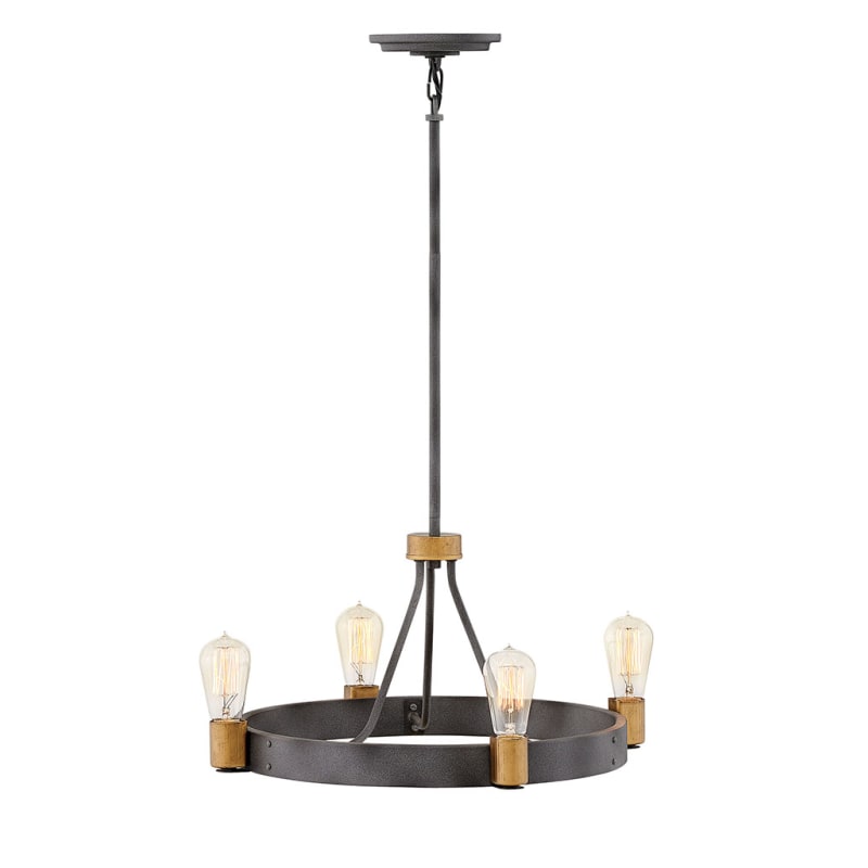 Hinkley Lighting 4264DZ Aged Zinc / Heritage Brass Silas 4