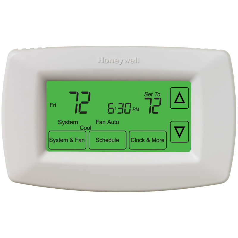 Honeywell TH7220U1035 TH7000 Series 7-Day Touchscreen Programmable  Thermostat with Automatic/Manual Changeover