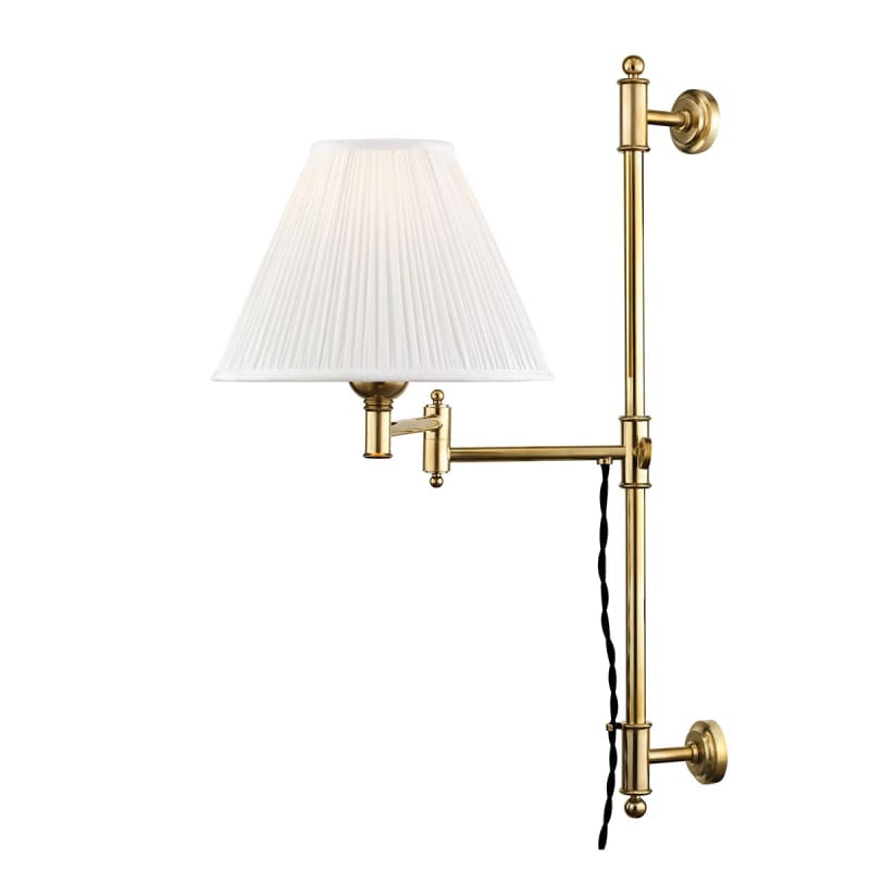 Hudson Valley Lighting MDS104-AGB Aged Brass Classic No.1 Single Light 29