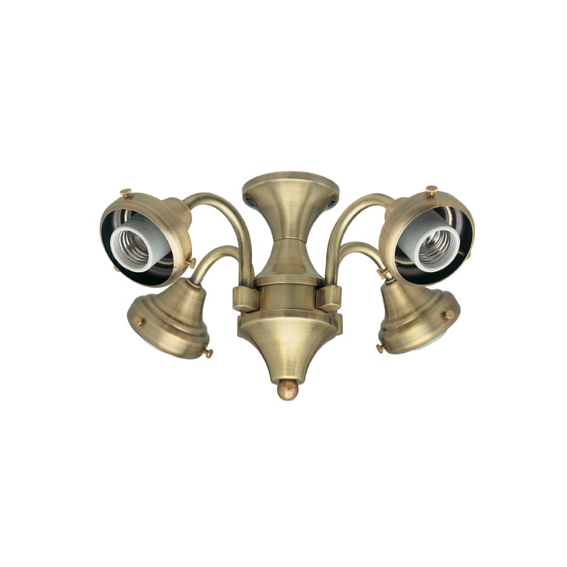 Hunter H28344 4-Light Antique Pewter Adapter Fitter with Integrated Switch 