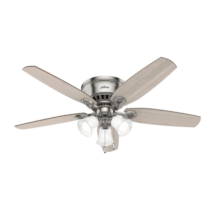 Hunter 51112 Brushed Nickel Light Gray Oak 52 Hugger Ceiling Fan 5 Reversible Blades And Led Kit Included Faucetdirect Com Hunter 51112 Brushed Nickel Light, Hunter Duncan Ceiling Fan