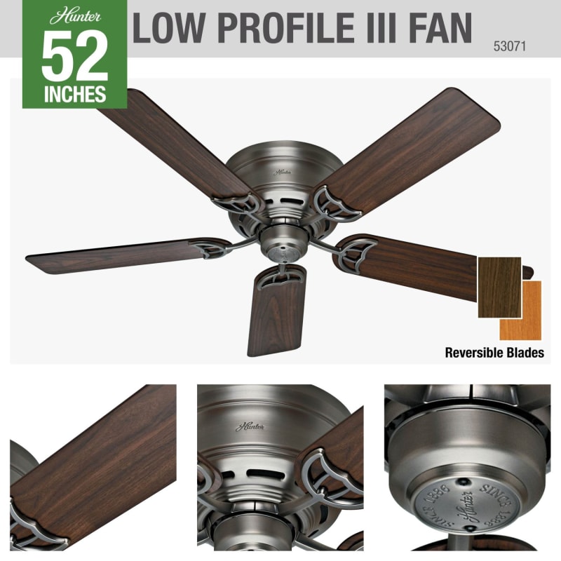 Flush Mount Indoor Ceiling Fan, Hunter Ceiling Fan Lower Switch Housing Assembly