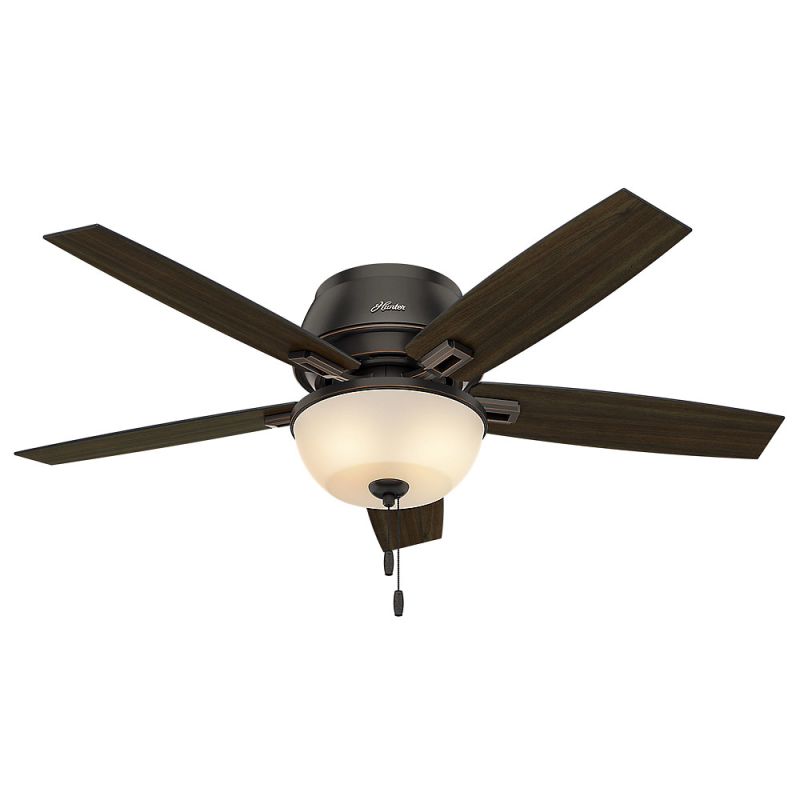 Hunter 53344 Brushed Nickel 52 Indoor Ceiling Fan 5 Reversible Hunter 53344 Brushed Nickel 52 Indoor Ceiling Fan 5 Reversible Blades And Light Kit Included Lightingdirect Com