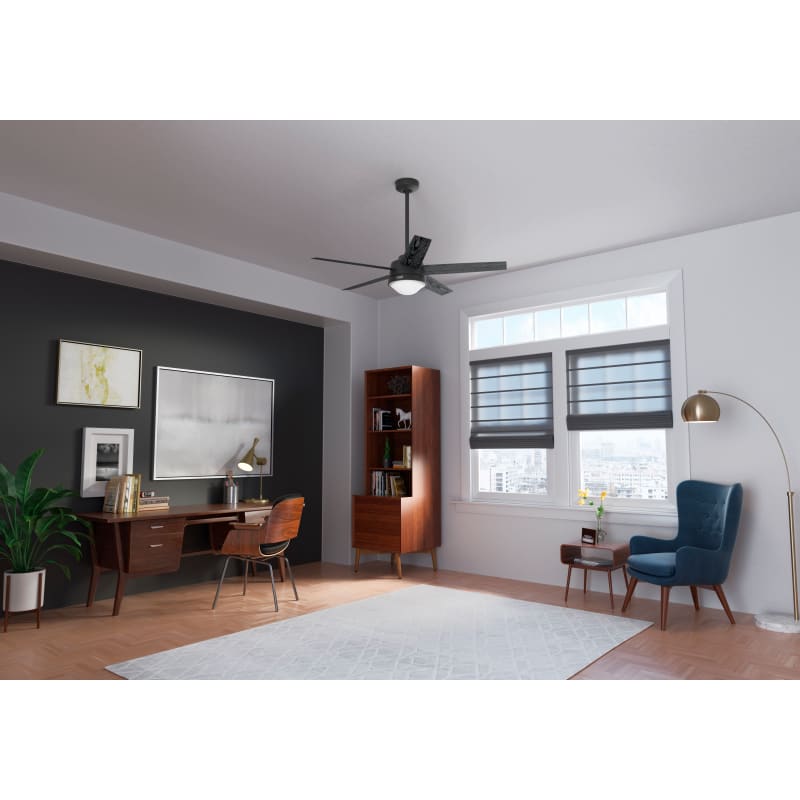 Hunter 51570 Lykke 52 inch Matte Black Ceiling Fan