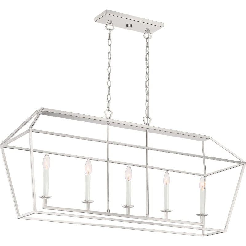 James Allan MVCH5689PNCK Polished Nickel Antelope 5 Light 42