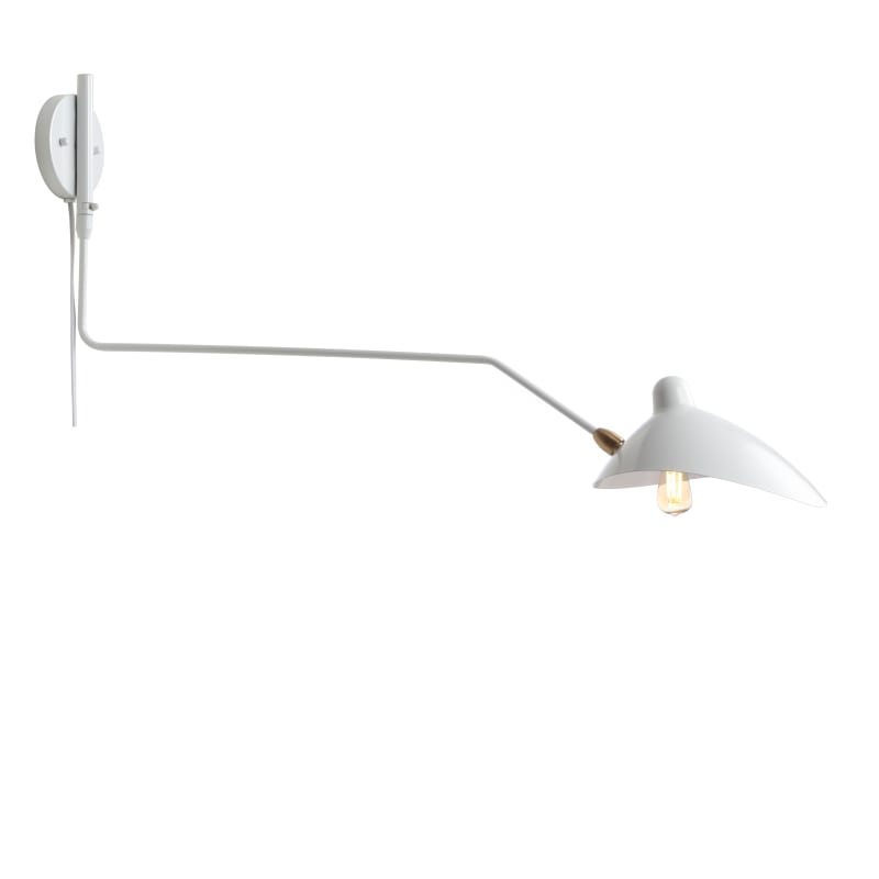 JONATHAN Y Lighting JYL9067A White / Brass Gold Frank 17