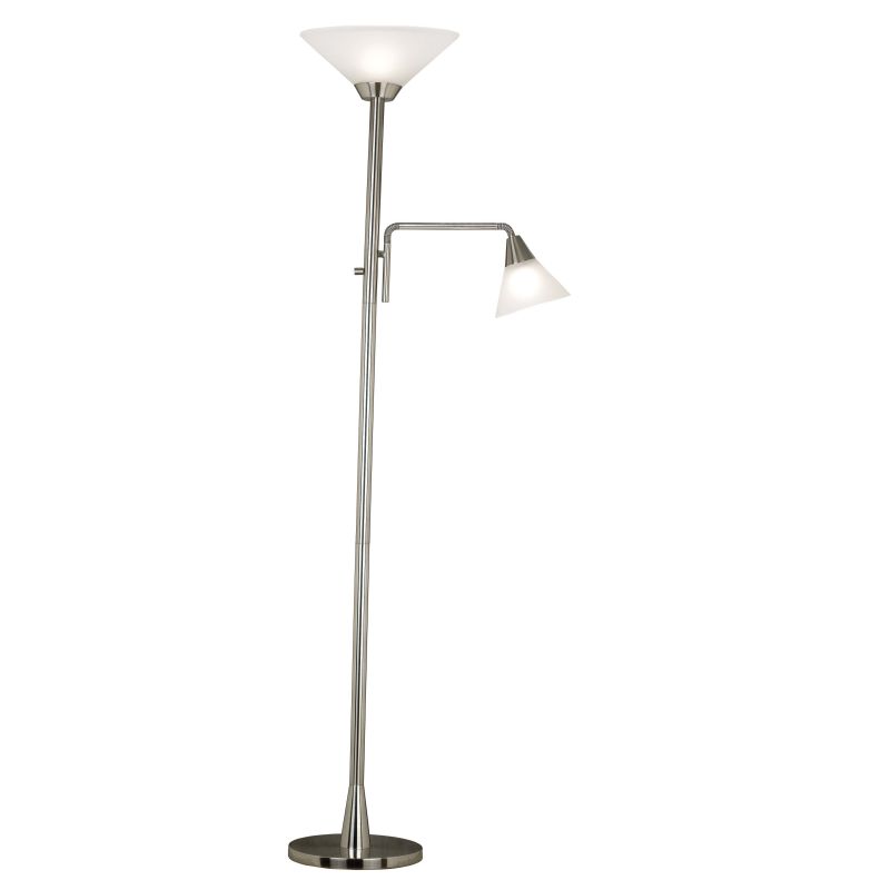 Kenroy Home 21002bs Brushed Steel Rush, Torchiere Floor Lamps Definition