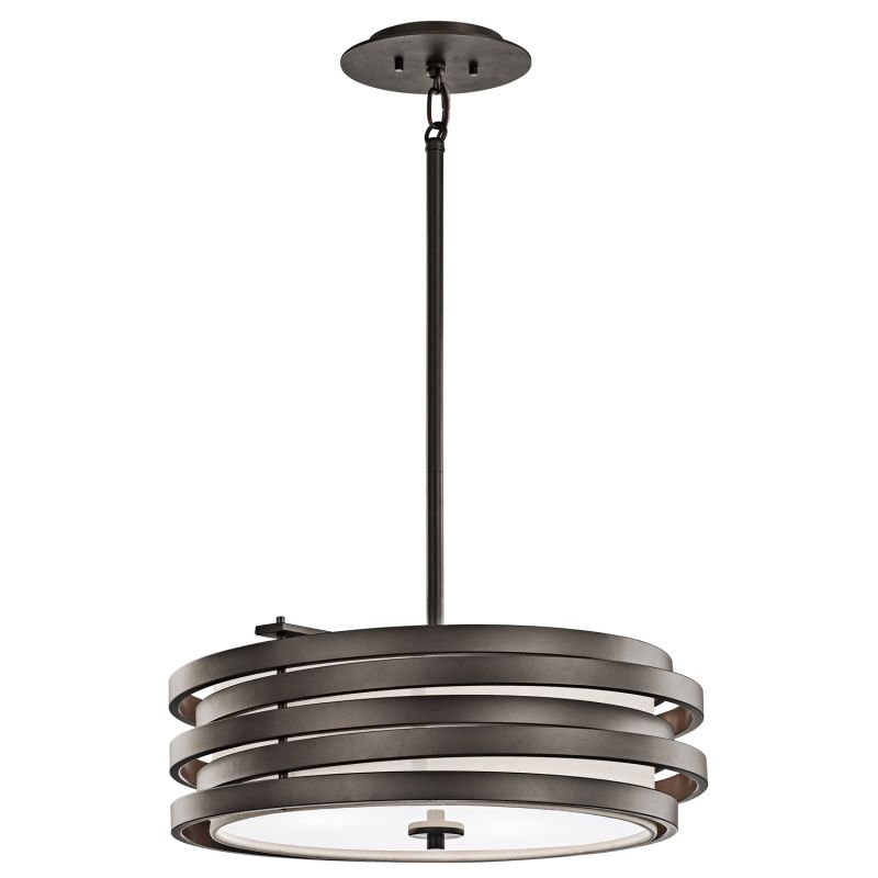 kichler 43301ni brushed nickel roswell 3 bulb indoor pendant with