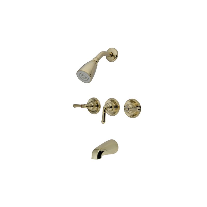 Oil Rubbed Bronze 5 KINGSTON Brass KB235 Magellan Tub and Shower Faucet with 3-Magellan Handle