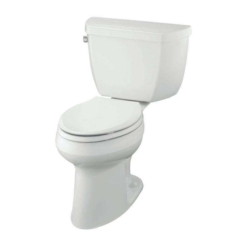 Kohler K-3493-T-0 White Highline Pressure Lite elongated 1.4 gpf ... Kohler K-3493-T-0 White Highline Pressure Lite elongated 1.4 gpf ...