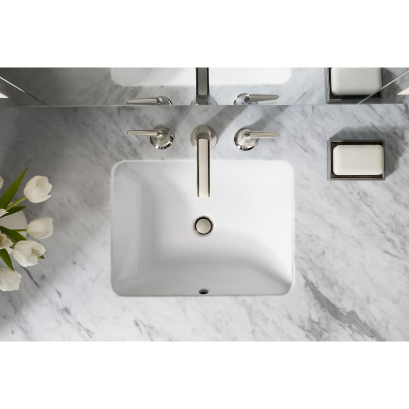 Kohler K 20000 0 White Caxton Rectangle, Rectangular Undermount Bathroom Sink Reviews
