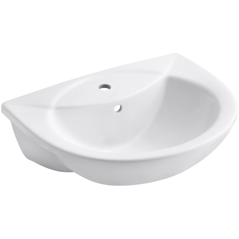 Kohler K 11160 1 0 White Odeon 18 2 Drop In Bathroom Sink With A Front Hole Drilled And Overflow Faucetdirect Com - Kohler 18 Bathroom Sink