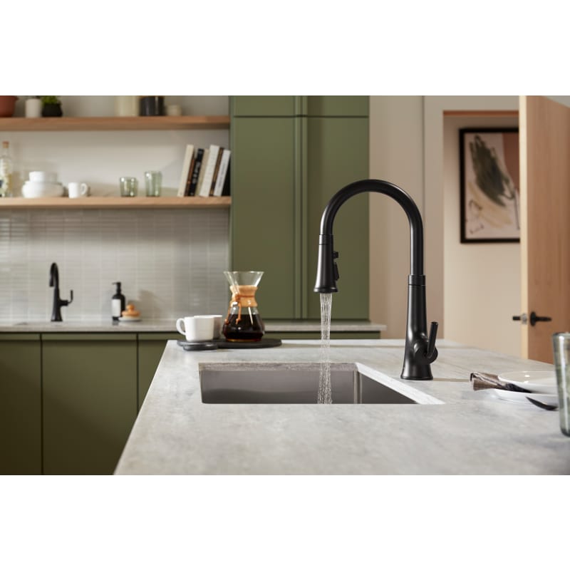 KOHLER 23766-BMB Tone Kitchen Sink Faucet, Matte Black with