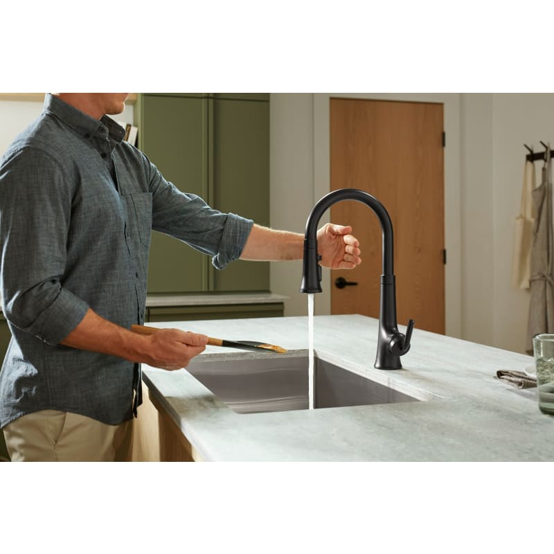 KOHLER 23766-BMB Tone Kitchen Sink Faucet, Matte Black with