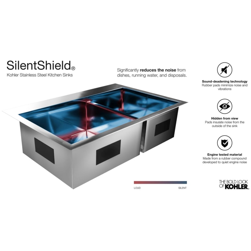 Kohler K-5286-NA Stainless Steel Strive 24