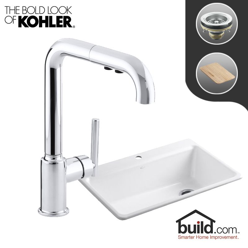 Kohler K-5871-1A2/K-7505-VS Vibrant Stainless Faucet Riverby ...