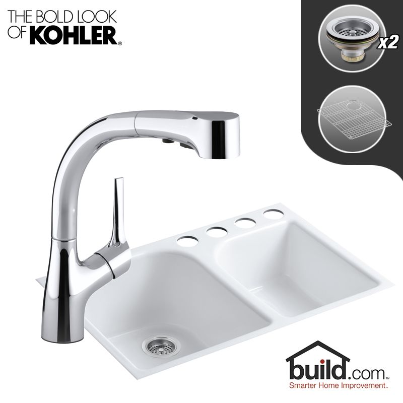 Kohler K-5931-4U/K-13963-VS Vibrant Stainless Faucet ...