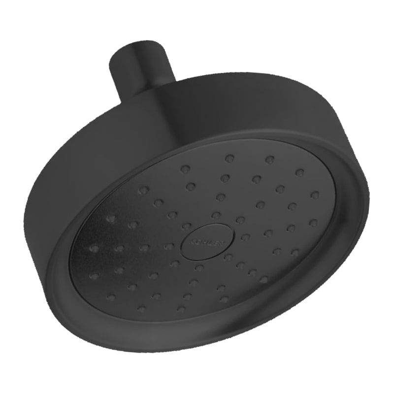 Kohler K 939 G Bl Matte Black Purist 1 75 Gpm Single Function Shower Head With Masterclean And Katalyst Air Induction Spray Technology Faucetdirect Com