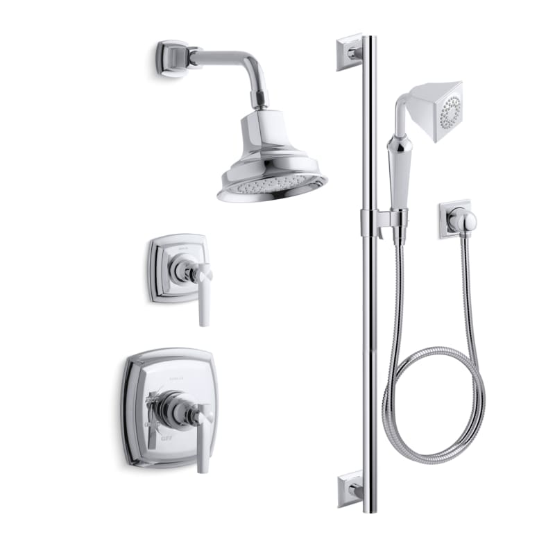 Kohler K Margaux Rt11 4 Bn Vibrant Brushed Nickel Rite Temp Kohler K Margaux Rt11 4 Bn Vibrant Brushed Nickel Rite Temp Pressure Balanced Shower System With Head And Hand Faucetdirect Com