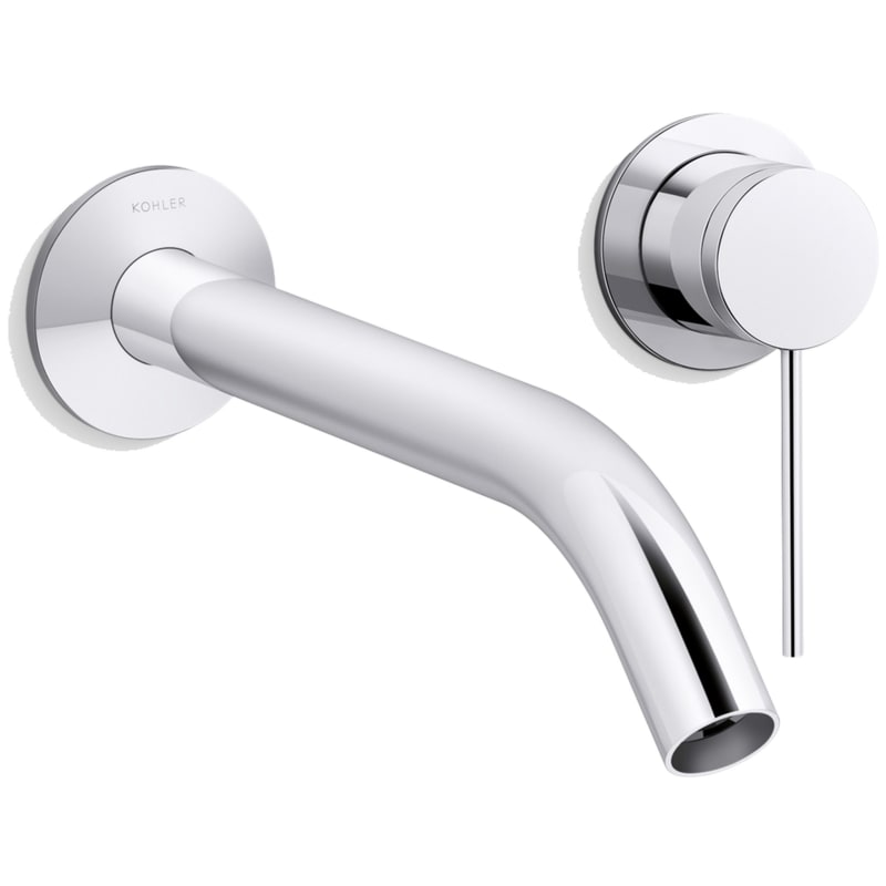 Kohler K-T23890-77980-4A-2MB Vibrant Brushed Moderne Brass Components  Single Handle Wall-Mount Bathroom Sink Faucet with Tube Spout and Thin  Lever Handle - FaucetDirect.com