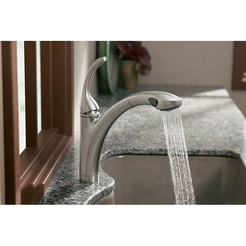 Kohler K-10433-BN Brushed Nickel Forte 1.5 GPM Single-Hole or ...