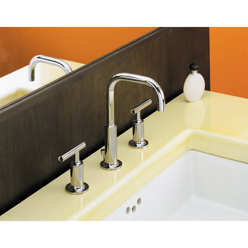 Kohler K-14406-4-BL Matte Black Purist 1.2 GPM Widespread Bathroom