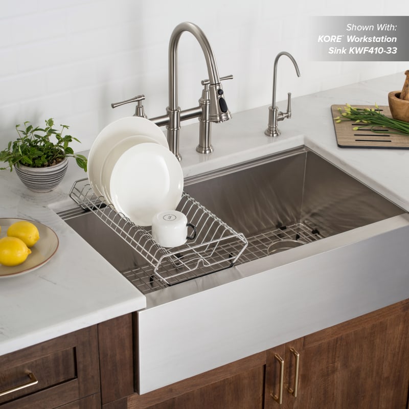 Kraus KDR 1 Stainless Steel Kore Stainless Steel Dish Rack for Workstation Kitchen Sink Faucet
