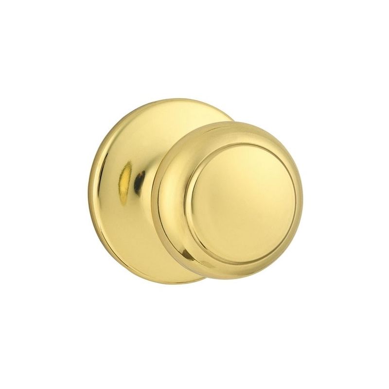 Kwikset 966CV-3 Polished Brass Interior Pack with Cove Knob for 800 Series Single  Cylinder Handlesets