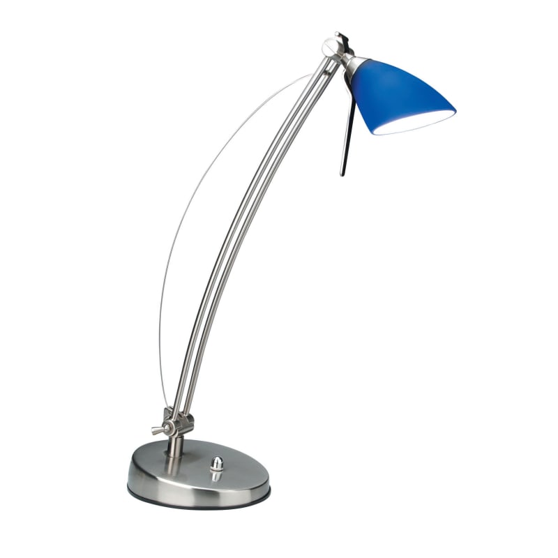 Lite Source Ls 3536ps Blu Polished Steel Blue Contemporary Lite Source Ls 3536ps Blu Polished Steel Blue Contemporary Modern Desk Lamp From The Corby Collection Lightingdirect Com