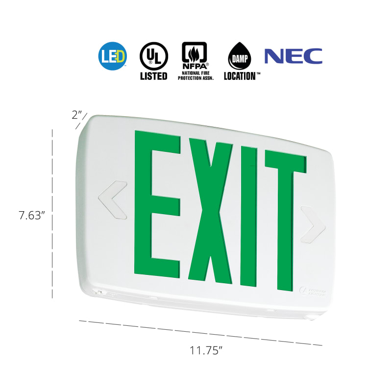 Details about   NEW Lithonia Lighting LQM S W 3 G 120/277 M6 Exit Sign 