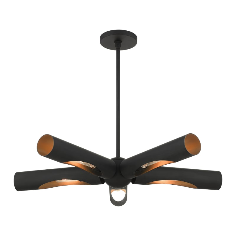レビュー高評価アイテム特集｜ファッション通販 Livex Lighting 45895-04 Black Novato 5 Light 33 蛍光灯・電球