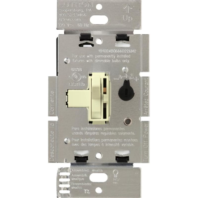 Lutron AY 603P AL Almond Ariadni 600 Watt 120 Volt 3 Way Preset