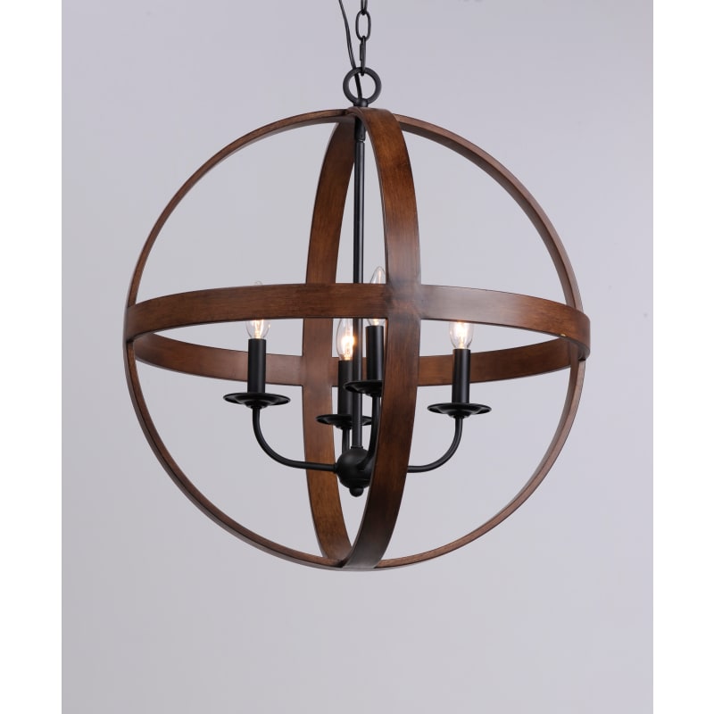 Maxim 27574BWBK Barn Wood / Black Compass 4 Light 23