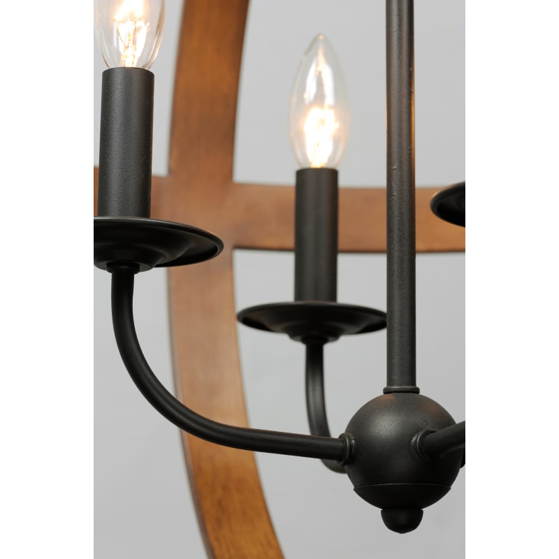 Maxim 27574BWBK Barn Wood / Black Compass 4 Light 23