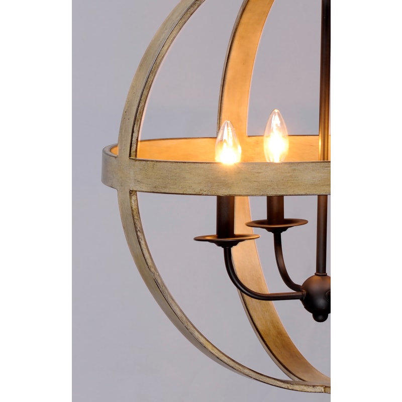Maxim 27574BWBK Barn Wood / Black Compass 4 Light 23