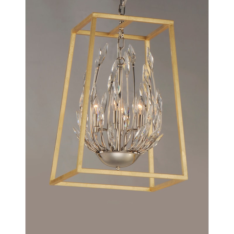 Maxim 32404BCPNGL Polished Nickel / Gold Leaf Bouquet 4