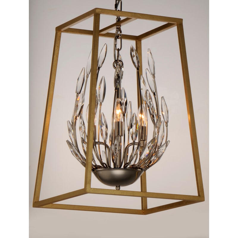 Maxim 32404BCPNGL Polished Nickel / Gold Leaf Bouquet 4