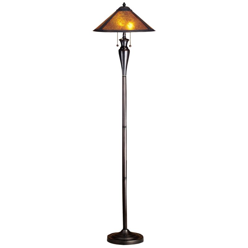 Meyda 22701 Mahogany Bronze, Mica Torchiere Floor Lamps