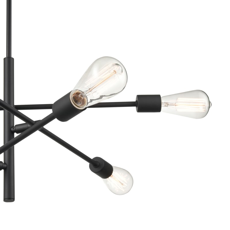 Millennium Lighting 4246 MB Matte Black Decco 6 Light 26 Wide Chandelier LightingDirect