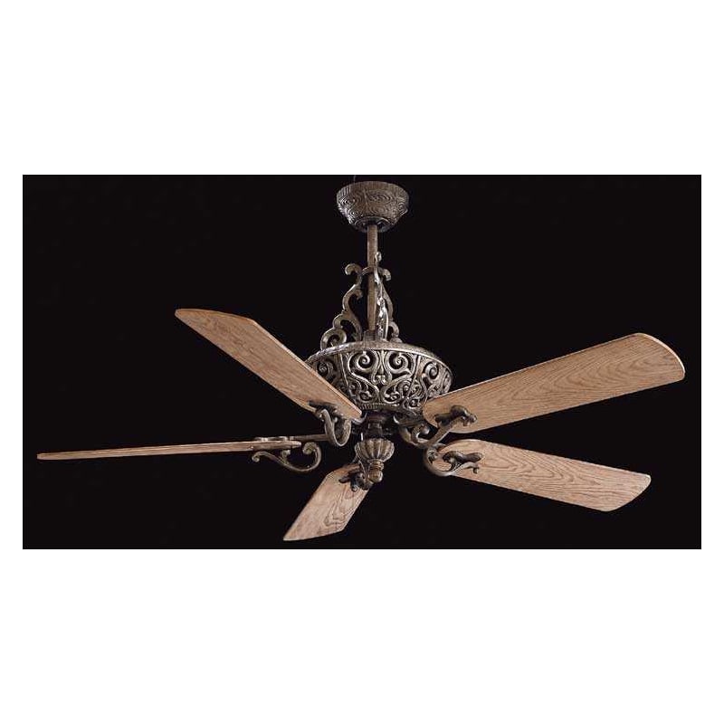 Minkaaire F500 Ai Aged Iron 5 Blade 52, Old World Style Ceiling Fans