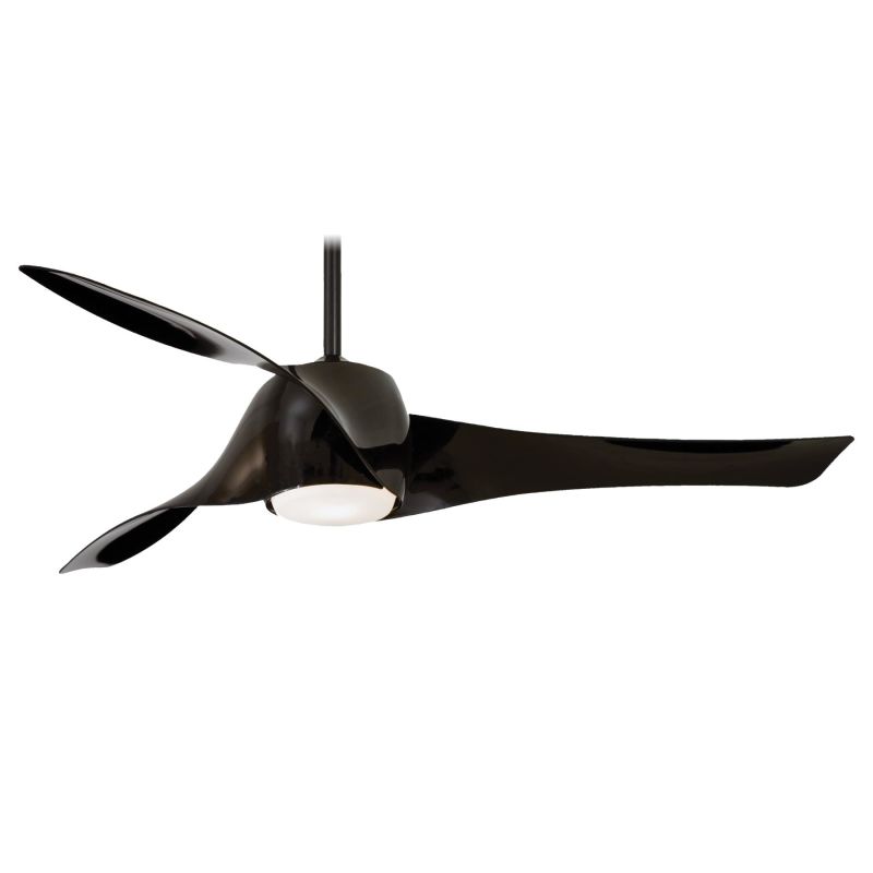 Minkaaire Undefined Black 3 Blade 58 Ceiling Fan Light Wall