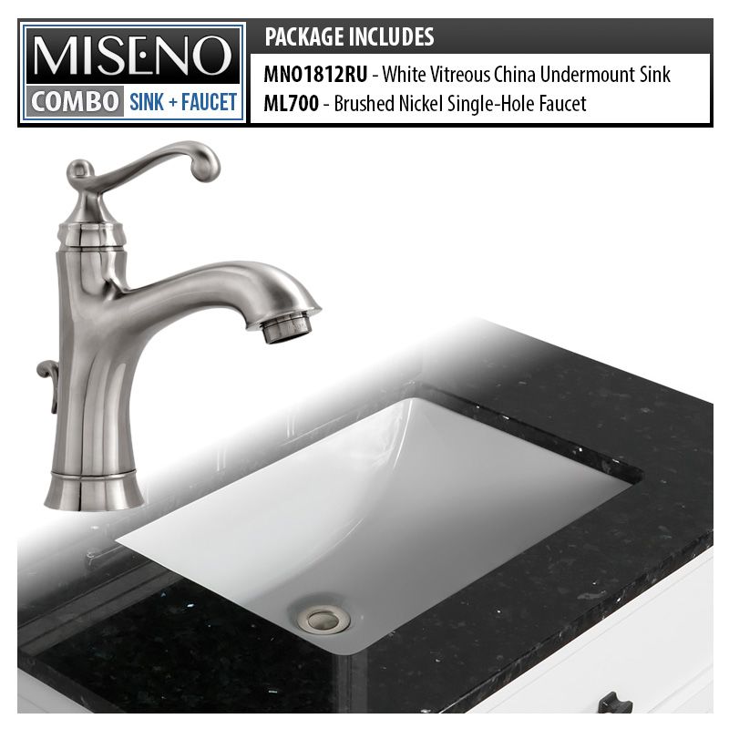 Miseno Mno1812ru Ml700 Bn White Brushed Nickel Bathroom Combo