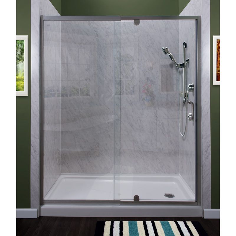 Semi Framed Pivot Shower Door, 42 Sliding Shower Door