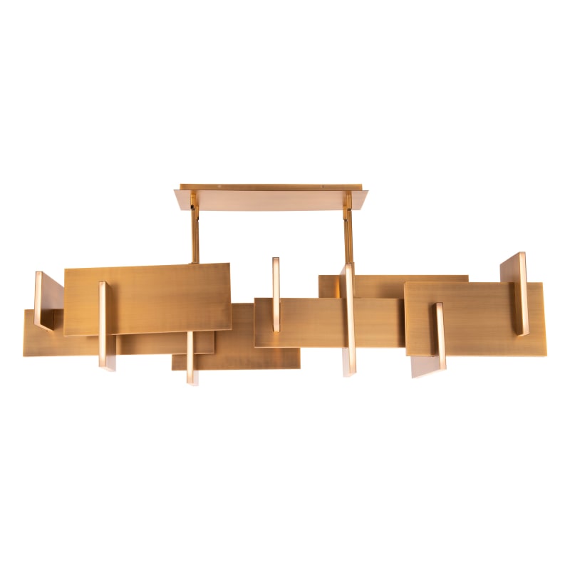 Modern Forms LED Linear Pendant Amari Aged Brass